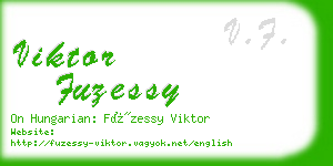 viktor fuzessy business card